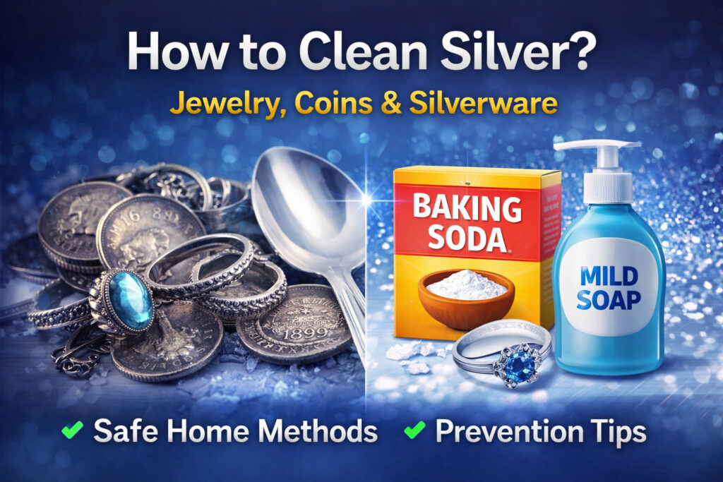How to clean silver jewelry at home using safe and effective cleaning methods